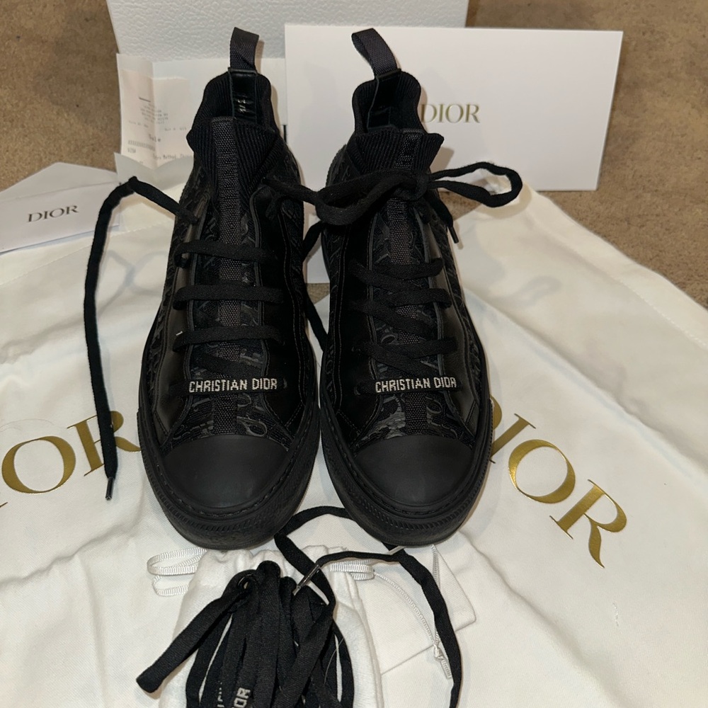 Christian Dior Black High-Top Sneakers